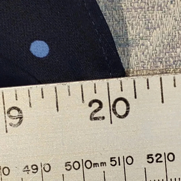 LC Lauren Conrad Navy & Polka Dot Sleeveless Pleated Neckline Blouse Size Medium - Picture 4 of 8